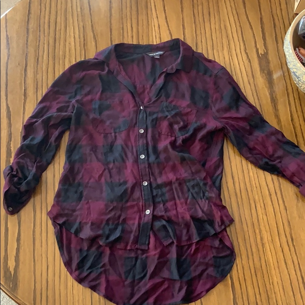 Button up rolled up sleeves